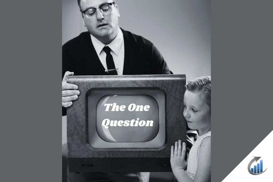 the one question blog post graphic